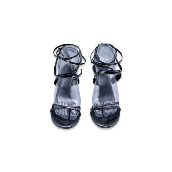 Isabel Marant Women's Gunmetal Black Strappy Heels - Used - Size 38 - Picture 3 of 4